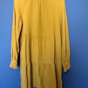 Universal Thread Mustard Yellow Pleated Dress